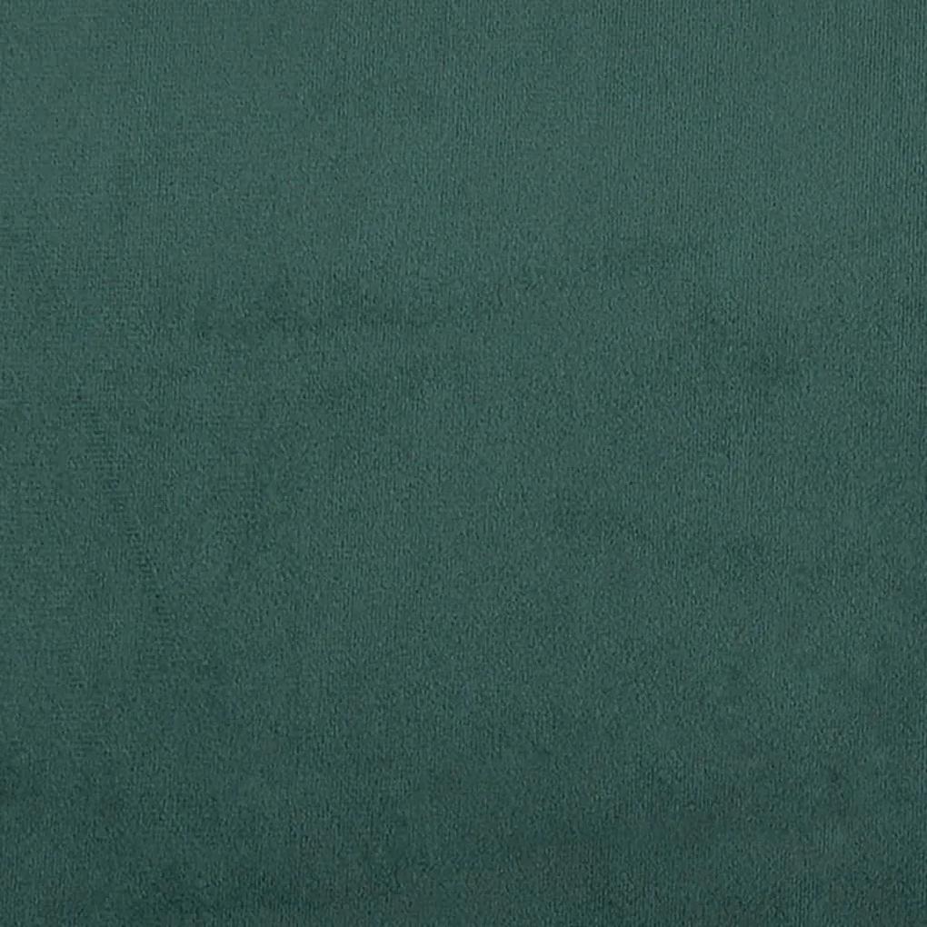 vidaXL Καναπές Τριθέσιος Σκούρο πράσινο 180εκ. από Βελούδινος Υποπόδιο