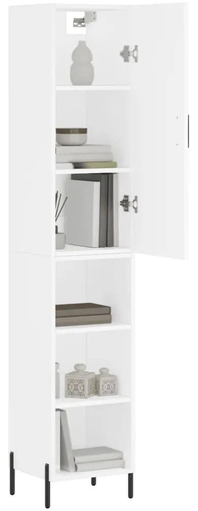 vidaXL Ντουλάπι Λευκό 34,5 x 34 x 180 εκ. από Επεξεργασμένο Ξύλο