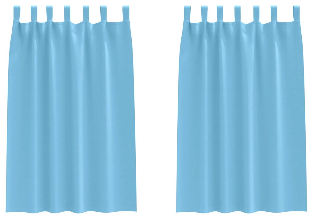 vidaXL Κουρτίνες συσκότισης 2 pcs Γαλάζιο 175 x 140 εκ. Πολυεστέρας
