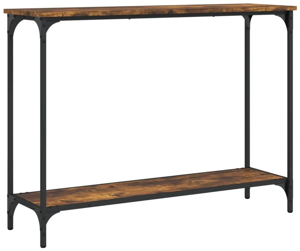 vidaXL Τραπέζι Κονσόλα Καπνιστή Δρυς 101x30,5x75εκ. Επεξεργασμένο Ξύλο