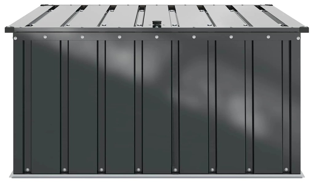 vidaXL Κουτί αποθήκευσης κήπου Μαύρο 101 x 82 x 50 εκ Ατσάλι