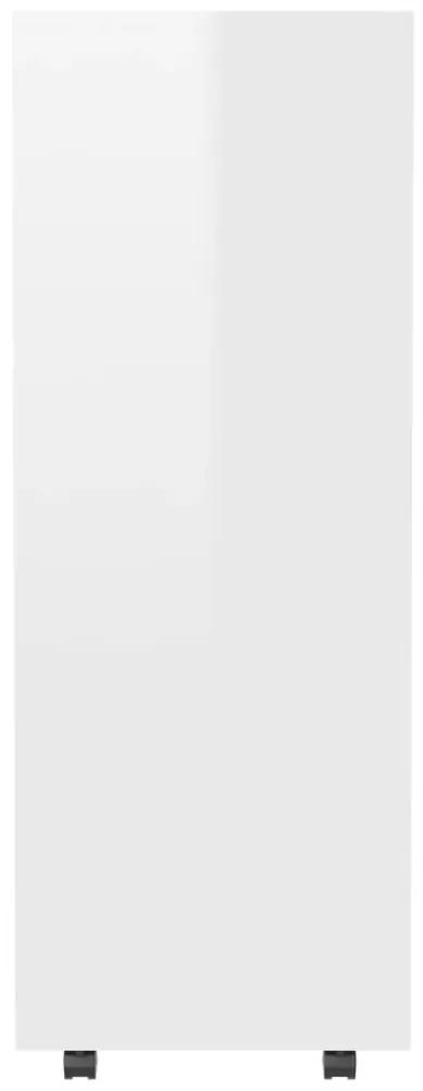 vidaXL Ντουλάπα Γυαλιστερό Λευκό 80 x 40 x 110 εκ. από Μοριοσανίδα