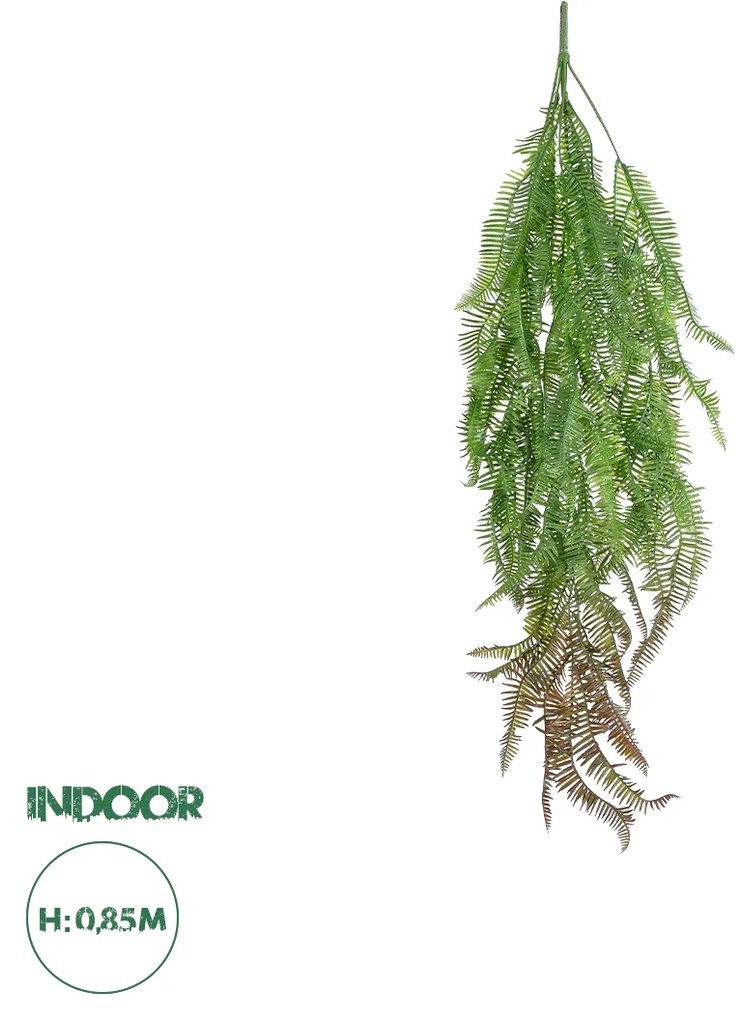 GloboStar® Artificial Garden HANGING FERN BRANCH 20834 Τεχνητό Διακοσμητικό Κρεμαστό κλαδί Φτέρης Μ30 x Π8 x Υ87cm