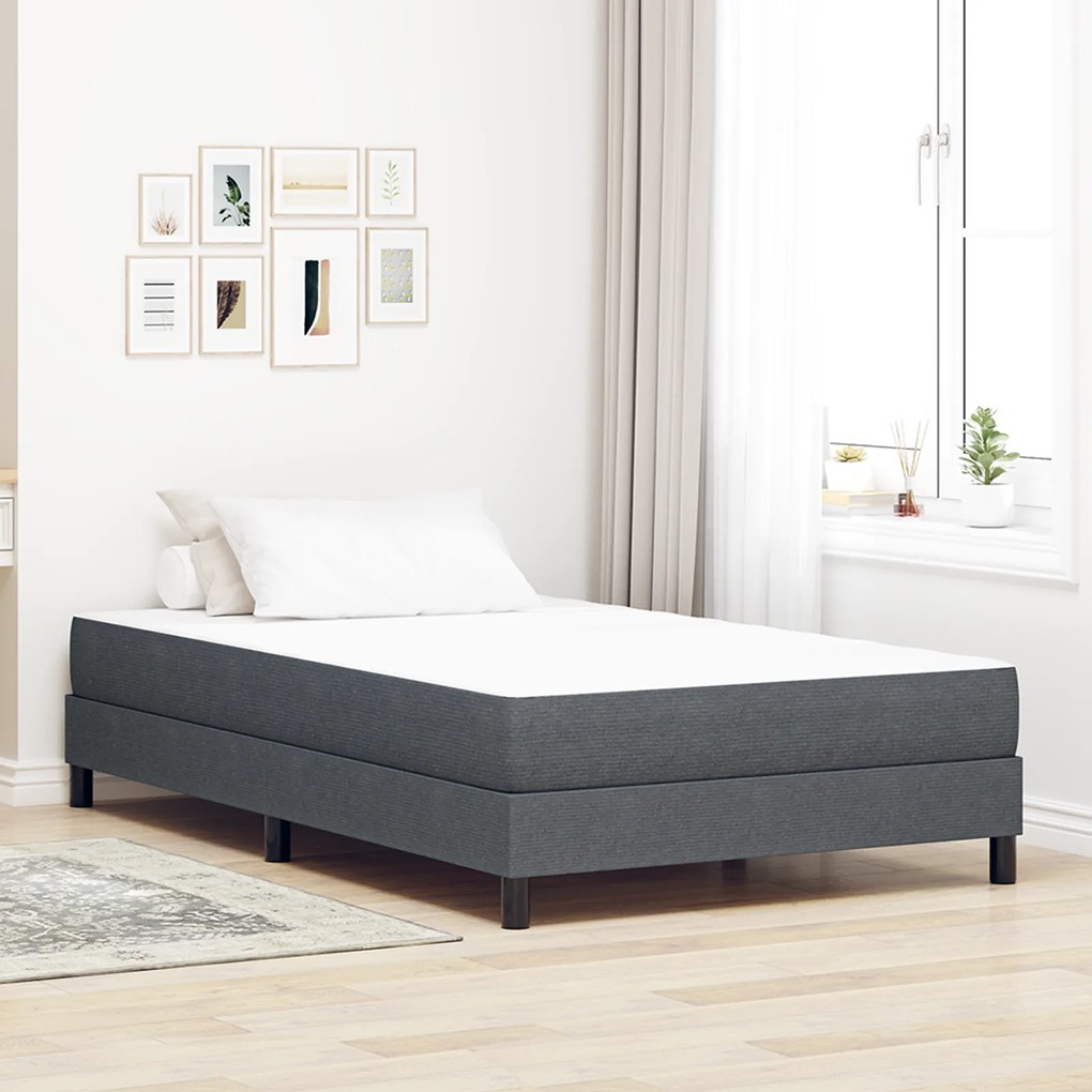 vidaXL Στρώμα με Ελατήρια Pocket Σκούρο Γκρι Μεσαίο 120x200x20 εκ Υφασμά