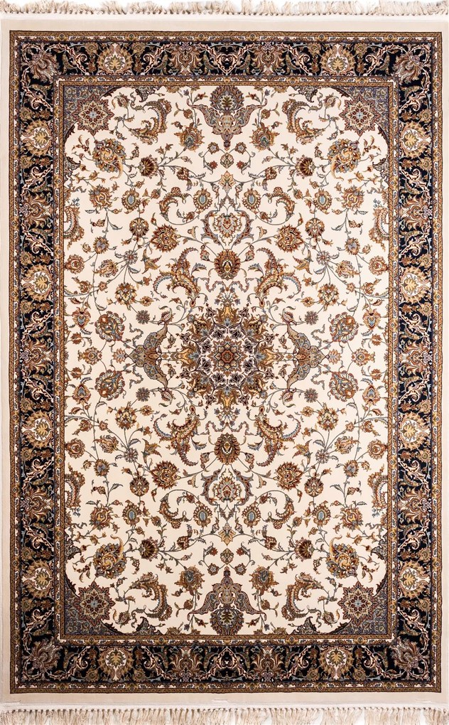 ΧΑΛΙ ROYAL SILK 003/W CREAM-BLUE - 200cm x 285cm - 2004021