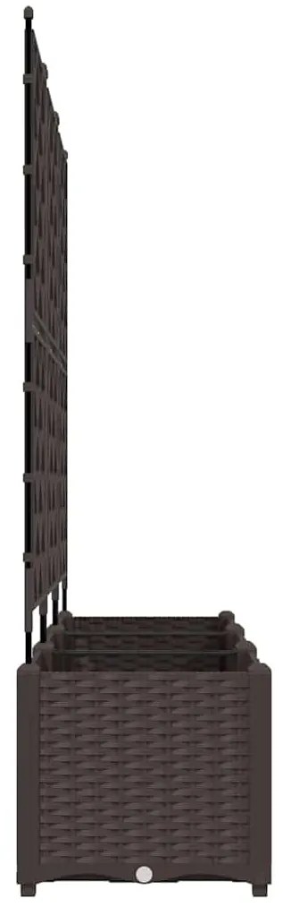 vidaXL Γλάστρα Κήπου 3 pcs Καφέ 120 x 40 x 143 εκ. Ατσάλι