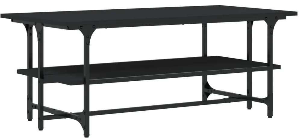 vidaXL Τραπεζάκι Σαλονιού Μαύρο 100 x 50 x 40 εκ. Επεξεργασμένο Ξύλο