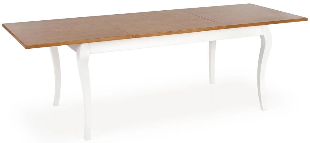 WINDSOR extension table, color: dark oak/white DIOMMI V-PL-WINDSOR-ST-C.DĄB/BIAŁY