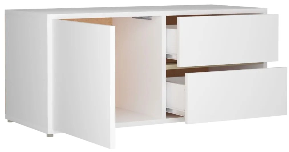 vidaXL Έπιπλο Τηλεόρασης Λευκό 80 x 34 x 36 εκ. από Επεξ. Ξύλο