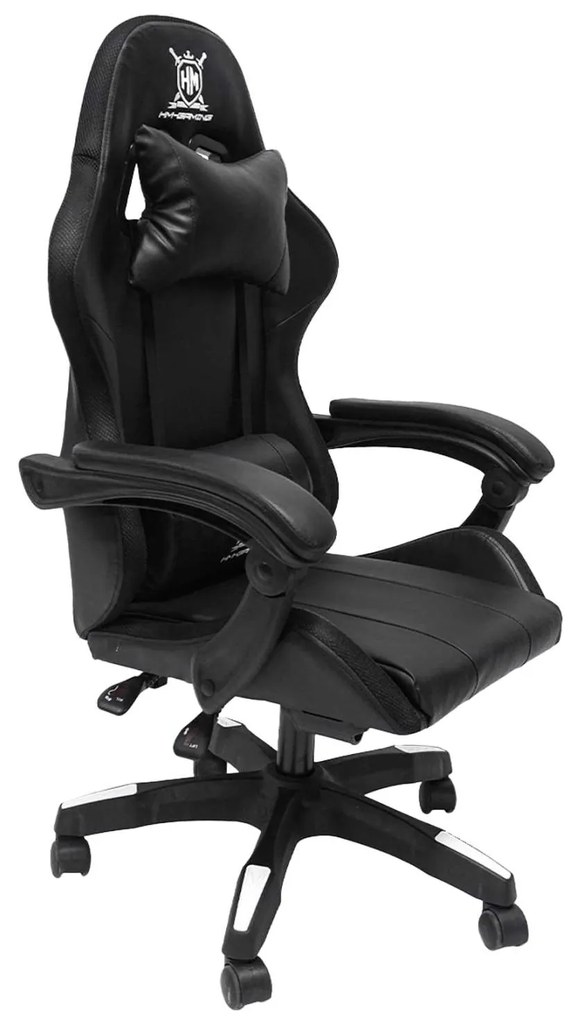 ΠΟΛΥΘΡΟΝΑ GAMING DARREN HM1203.04 ΜΑΥΡΟ-ΛΕΥΚΟ PVC &amp; NYLON 51x49x125Υεκ.