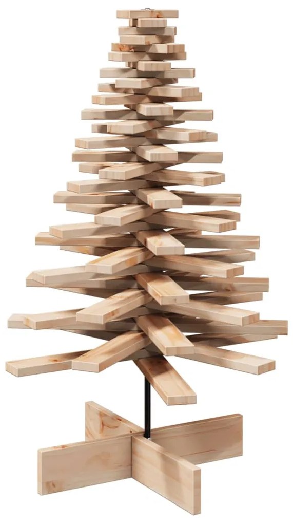 vidaXL Χριστουγεννιάτικο Δέντρο Ξύλινο Διακόσμηση 100 εκ. Μασίφ Πεύκο