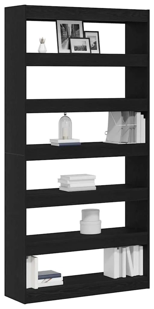 vidaXL Βιβλιοθήκη Μαύρο 100 x 30 x 198 εκ. Επεξεργασμένο ξύλο