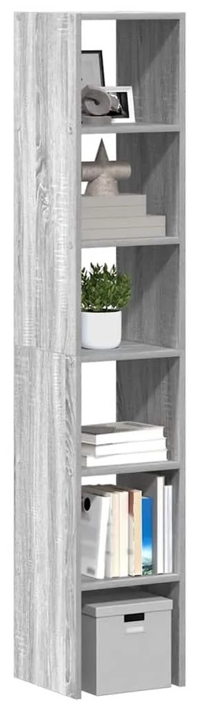 Βιβλιοθήκες 2 τεμ. Στοιβαζόμενα Γκρι Sonoma 30x30x80 εκ.