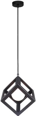 POWERTECH φωτιστικό οροφής HLL-0011, E27, 16x16x16cm, μεταλλικό, μαύρο