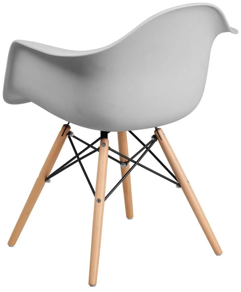 Καρέκλα Casual Fylliana Λευκό κάθισμα με Φυσικά πόδια 65x64x79εκ. 4αδα 65x64x79 εκ.