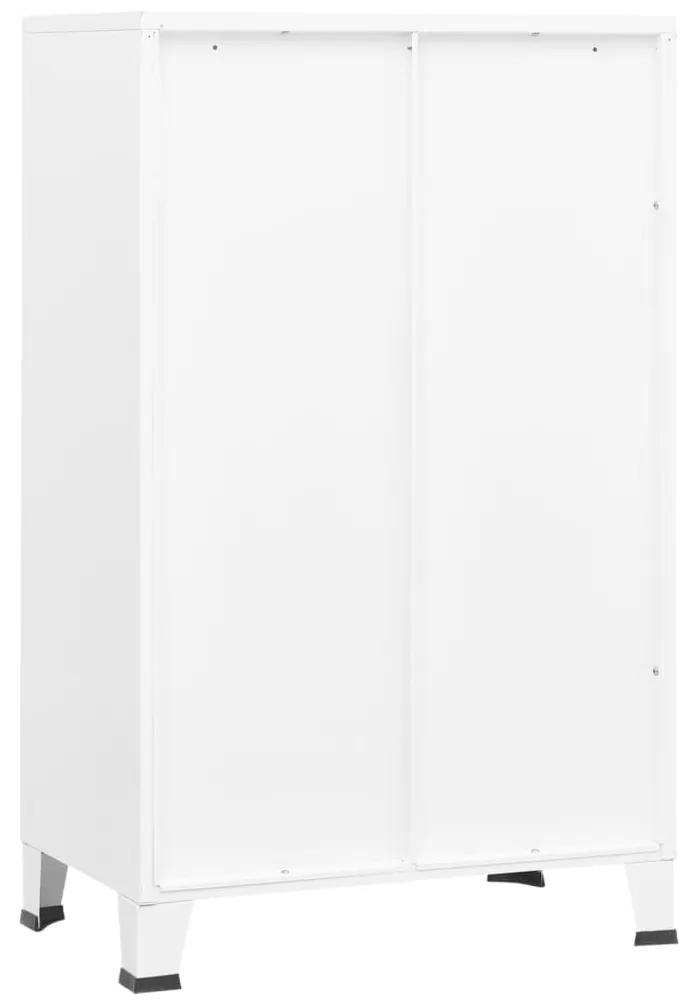 vidaXL Αρχειοθήκη Βιομηχανικού Στιλ Λευκή 70 x 40 x 115 εκ. Ατσάλινη
