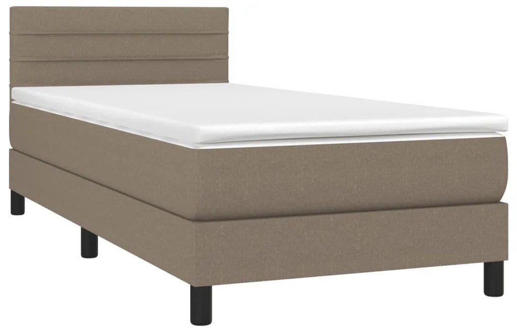 ΚΡΕΒΑΤΙ BOXSPRING ΜΕ ΣΤΡΩΜΑ TAUPE 80X200 ΕΚ. ΥΦΑΣΜΑΤΙΝΟ 3140093