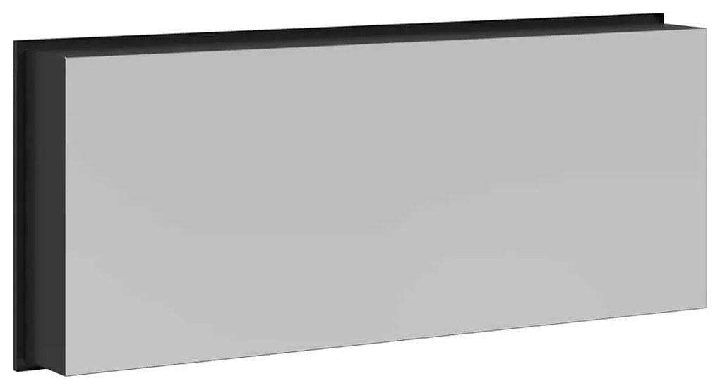 vidaXL Νίτσα Μπάνιου Μαύρο 75 x 30 x 9.5 εκ. Ανοξείδωτο ατσάλι