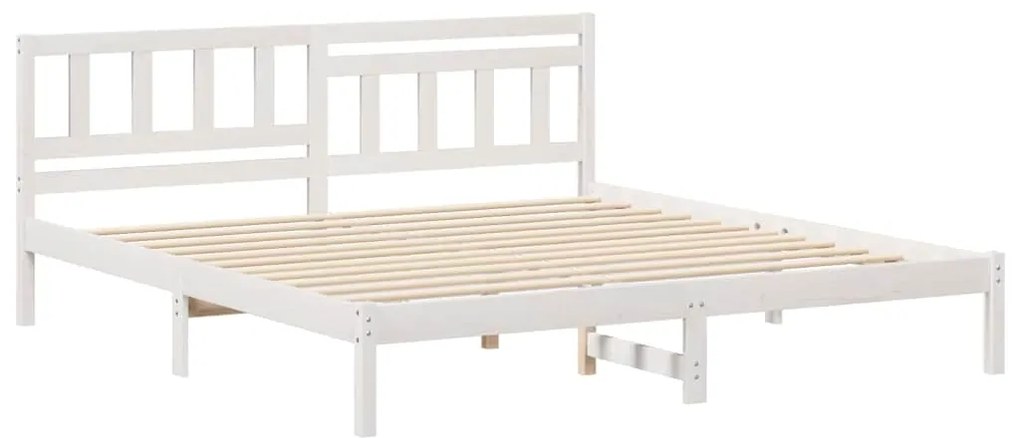 vidaXL Σκελετός Κρεβατιού Λευκό 180 x 200 cm Μασίφ ξύλο πεύκου