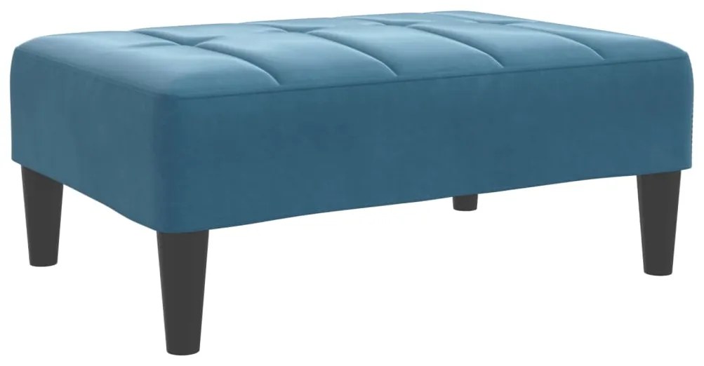 vidaXL Υποπόδιο Μπλε 77x55x31 εκ. Βελούδινο
