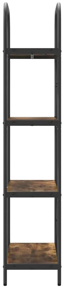 vidaXL Ράφι Βιβλίων Καπνιστή δρυς 60 x 30 x 146 εκ Επεξεργασμένο ξύλο
