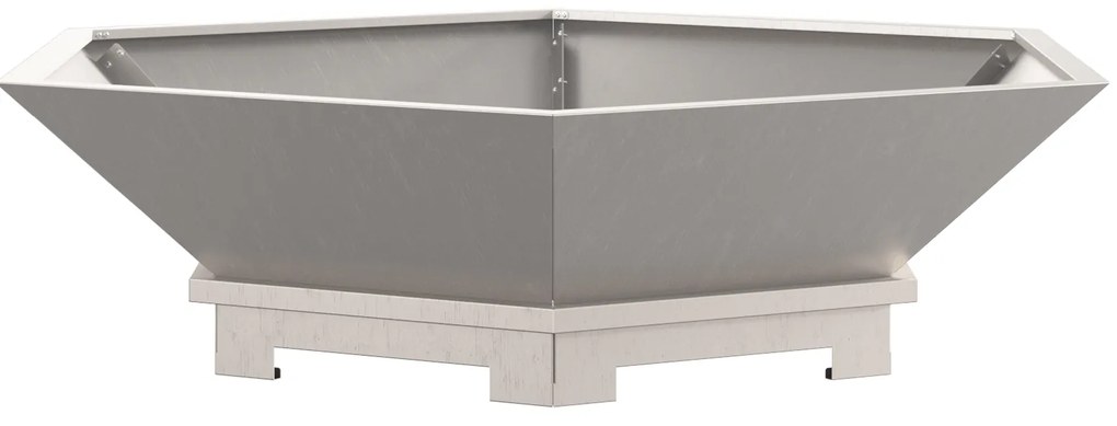 vidaXL Εστία Φωτιάς Εξαγωνική 100x100x28 εκ Ανθεκτικό Ατσάλι