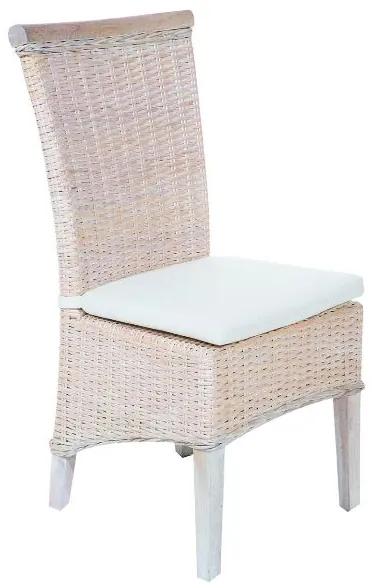 Καρέκλα Τραπεζαρίας ARIZONA 45x50x110 White wash ΕΧΟ4632
