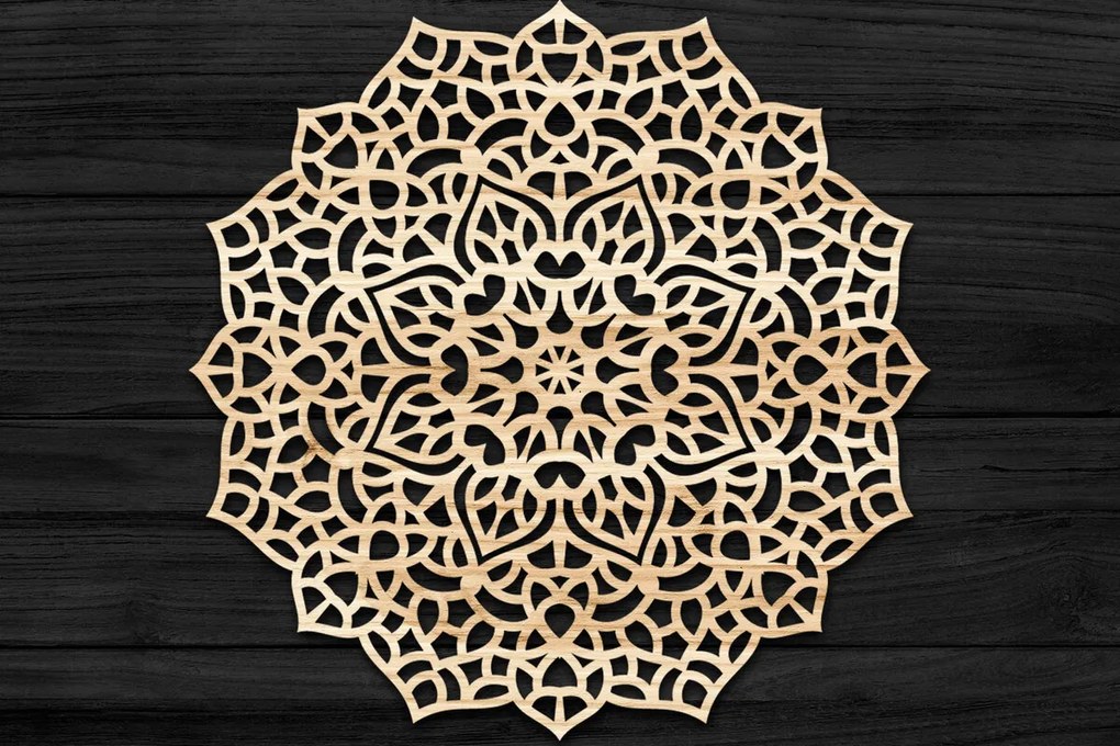 Intra απο ξύλο plywood 3mm-4mm πάχος 3D Mandala για Cricut Δίασταση 30x30 cm INTRAFABR-73485918