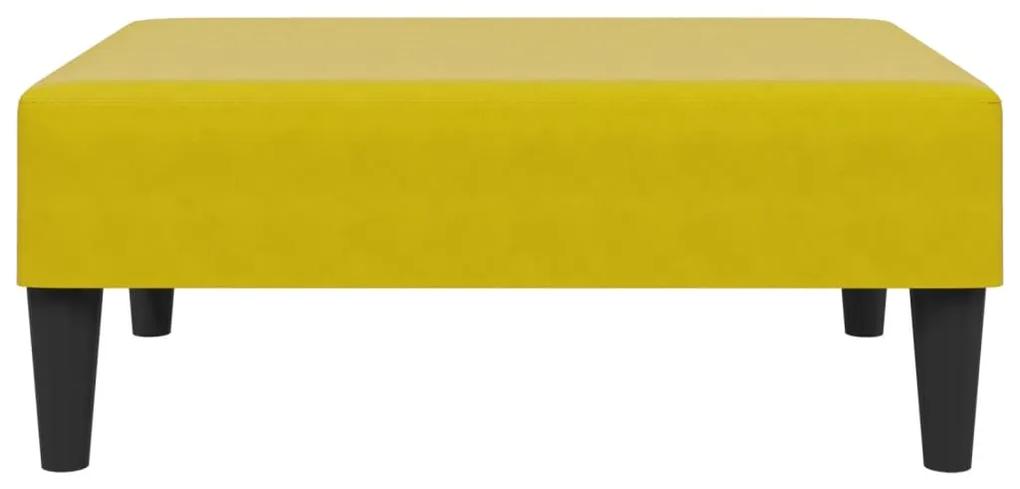 vidaXL Σκαμπό/Υποπόδιο Κίτρινο 77x55x31 εκ. Βελούδινο