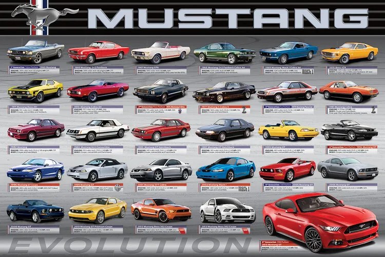 Αφίσα Ford Mustang Evolution 50th Ls
