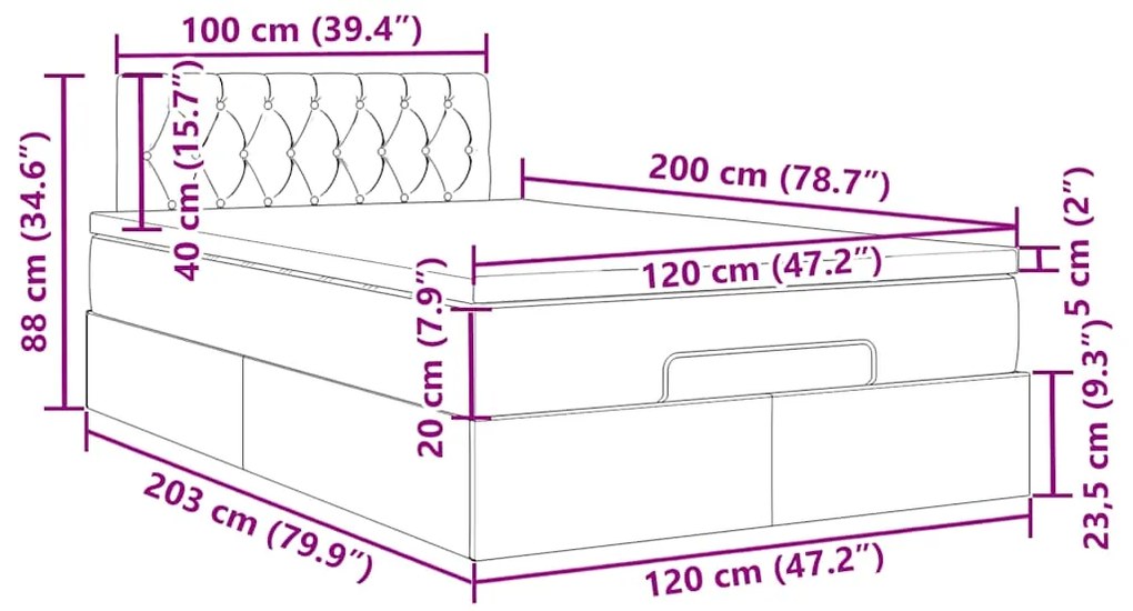 ΟΘΩΜΑΝΙΚΟ ΚΡΕΒΑΤΙ ΜΕ ΣΤΡΩΜΑ ΜΑΥΡΟ 120X200CM ΎΦΑΣΜΑ 3311534