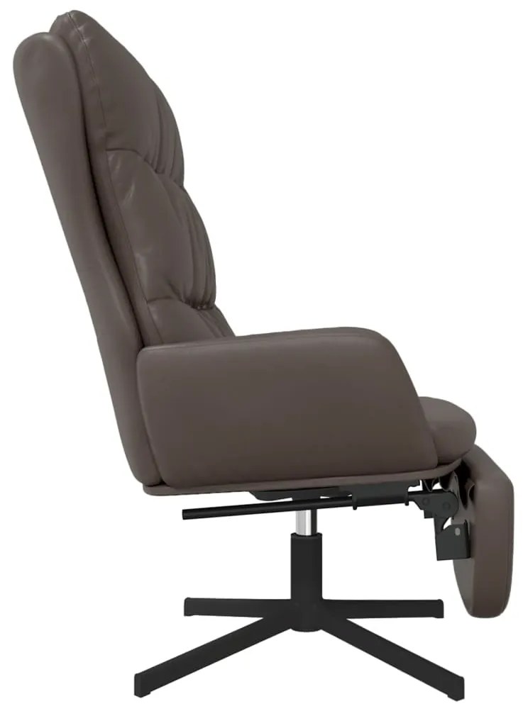 vidaXL Πολυθρόνα Relax Καφέ από Συνθετικό Δέρμα με ένα Υποπόδιο