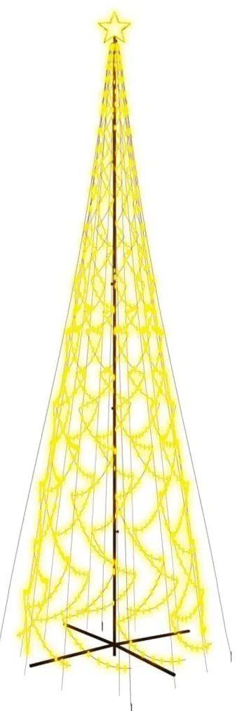 vidaXL Χριστουγεννιάτικο Δέντρο Κώνος 3000 LED Θερμό Λευκό 230x800 εκ.