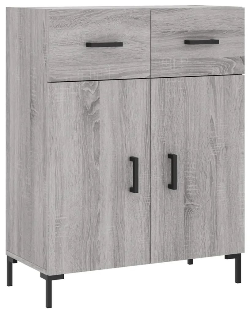 vidaXL Ντουλάπι Γκρι Sonoma 69,5 x 34 x 180 εκ. Επεξεργασμένο Ξύλο