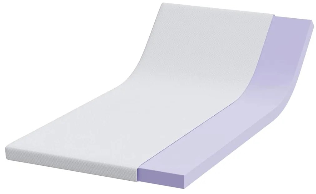 vidaXL Στρώματα Λευκό 120 x 200 cm 100% ύφασμα πολυεστέρα με τζακάρ