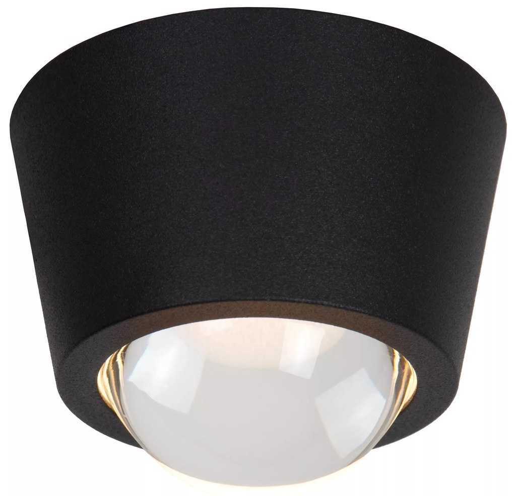 Φωτιστικό Οροφής Lucide 04116-06-30 RIGON Μαύρο Ματ (Black Mat)|Διάφανο (Transparent) 3000 K