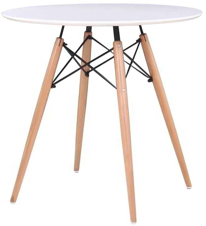 Τραπέζι ART Wood  Φ80/H74cm Λευκό