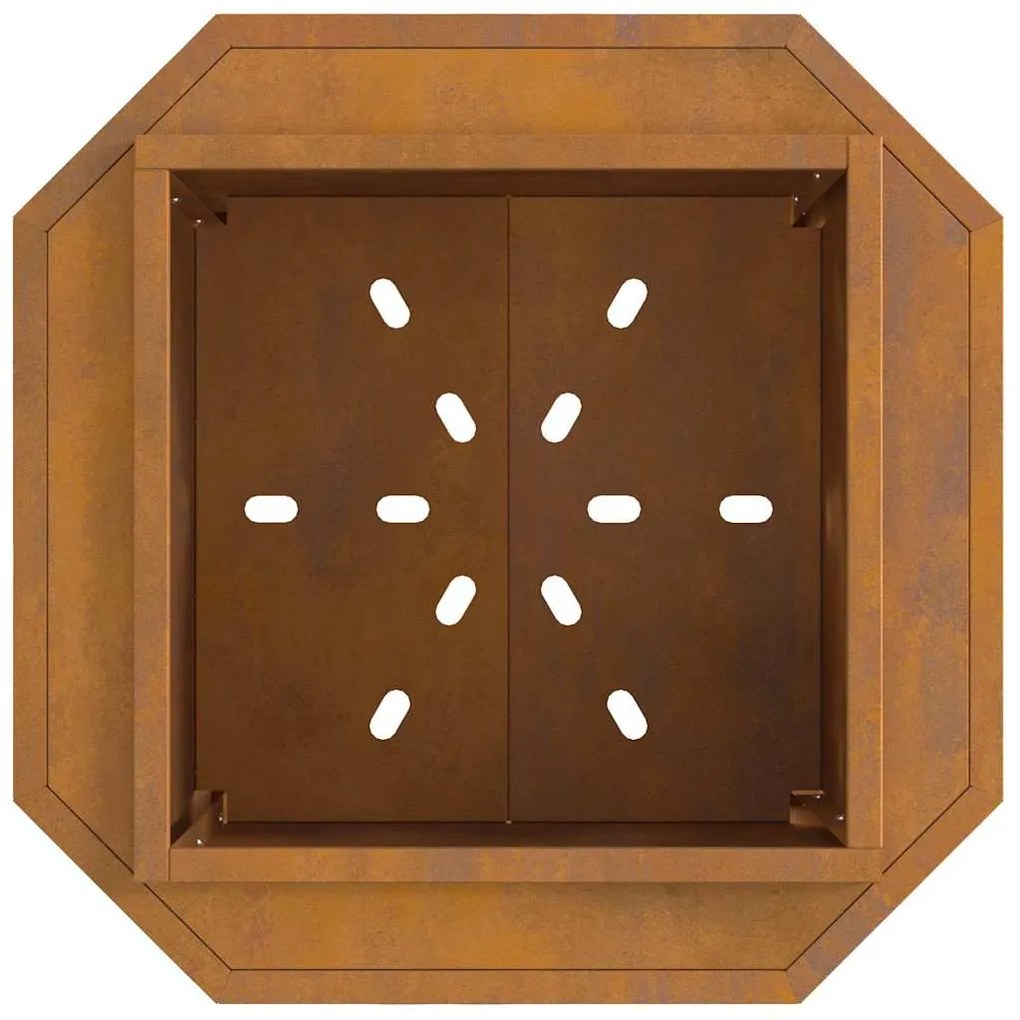 vidaXL Φωτιά Καφέ 48 x 48 x 51 cm Ατσάλι σκληρυθέν στον αέρα