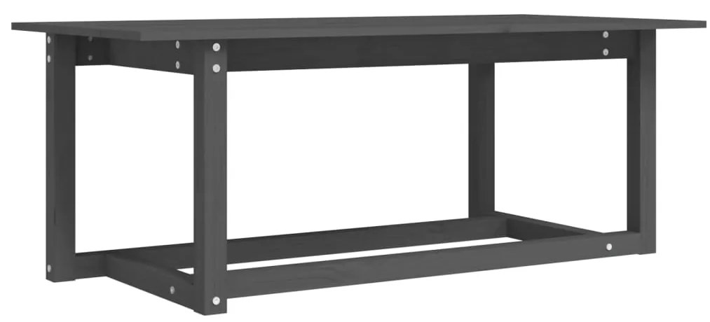 vidaXL Τραπεζάκι Σαλονιού Γκρι 110 x 55 x 45 εκ. από Μασίφ Ξύλο Πεύκου