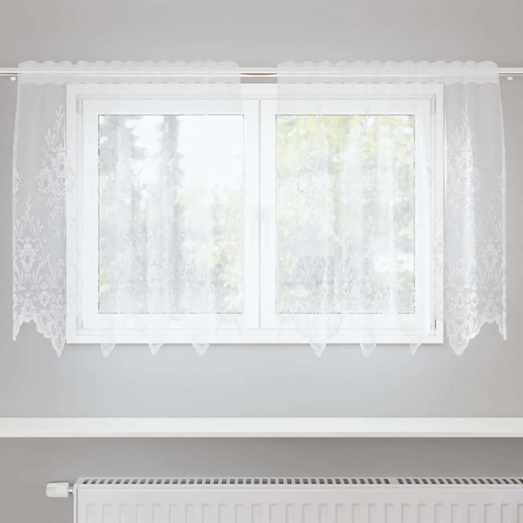vidaXL Κουρτίνες με κουρτίνες Λευκό 150 x 80 cm Πολυεστέρας