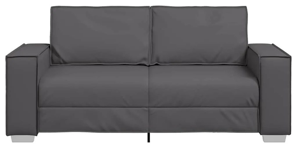 vidaXL Καναπές Loveseat 180 εκ με μαξιλάρι Γκρι Τεχνητό δέρμα