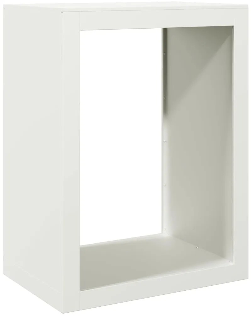 vidaXL Ράφι Καυσόξυλων Λευκό 60x40x80 εκ. Ατσάλινο