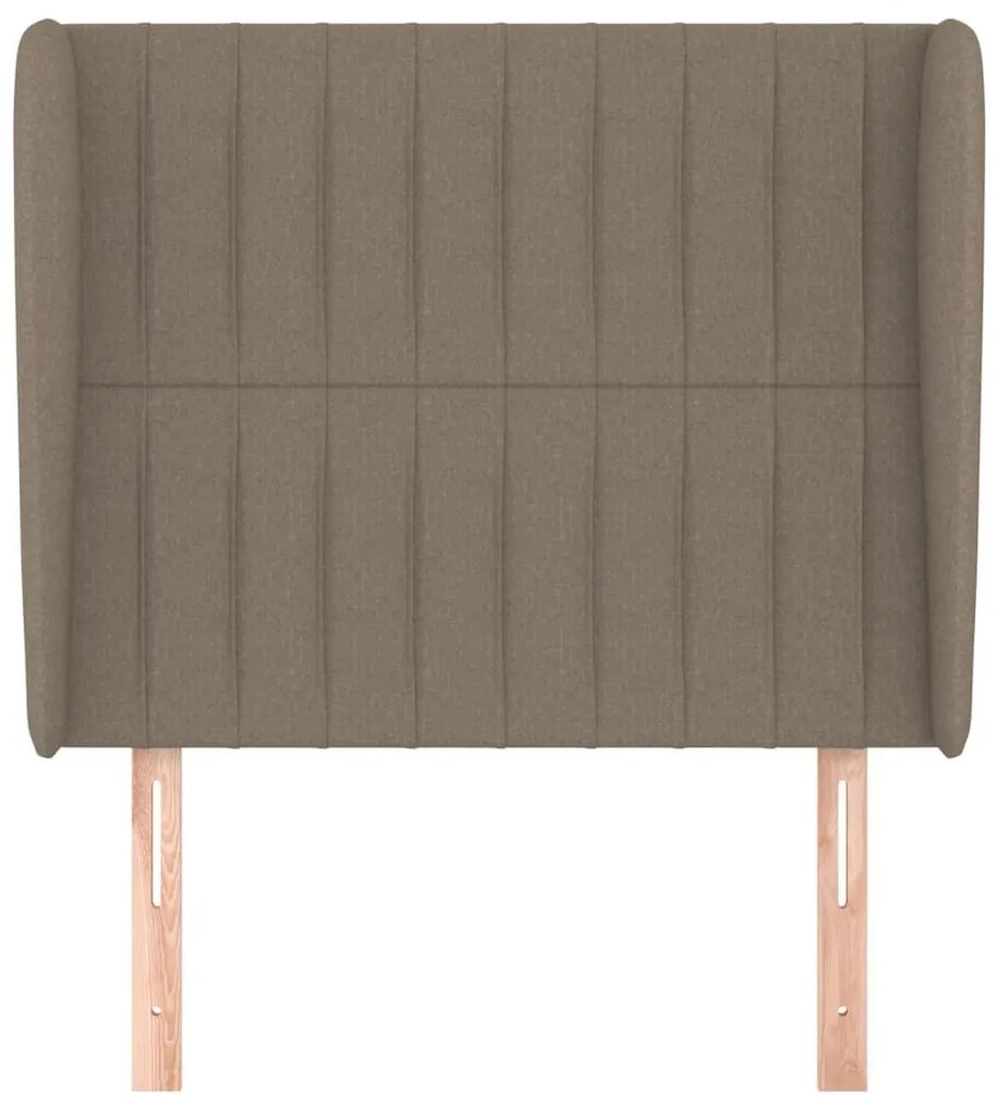 Κεφαλάρι με Πτερύγια Taupe 103x23x118/128 εκ. Υφασμάτινο - Μπεζ-Γκρι