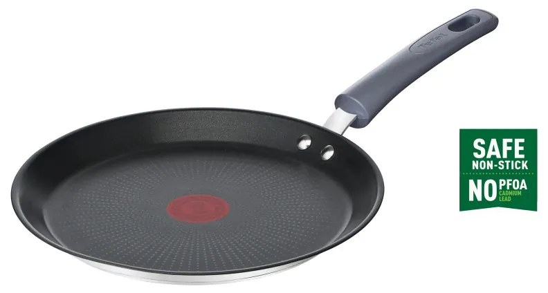 Τηγάνι για κρέπες Tefal G7313855 Daily Cook, 25 εκ., Αντικολλητική επίστρωση, Thermo-signal, Κατάλληλο για επαγωγικές εστίες, Ανοξείδωτο ατσάλι