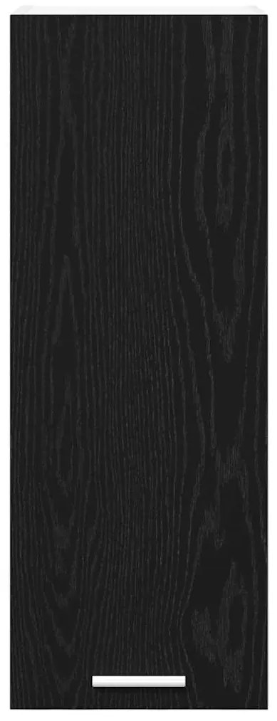 vidaXL Κρεμαστό ντουλάπι Riga Μαύρος Δρυς και Λευκό 30 x 31 x 80 εκ.