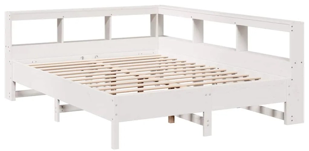 vidaXL Κρεβάτι Βιβλιοθήκη Χωρίς Στρώμα 150x200 εκ Μασίφ Ξύλο Πεύκου