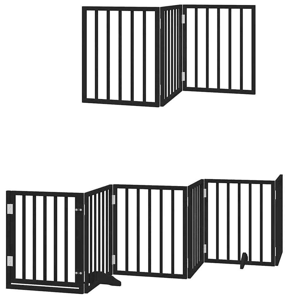 vidaXL Διαχωριστικό Σκύλων/Πόρτα Πτυσσόμενο 12 Πάνελ 600εκ Ξύλο Λεύκας