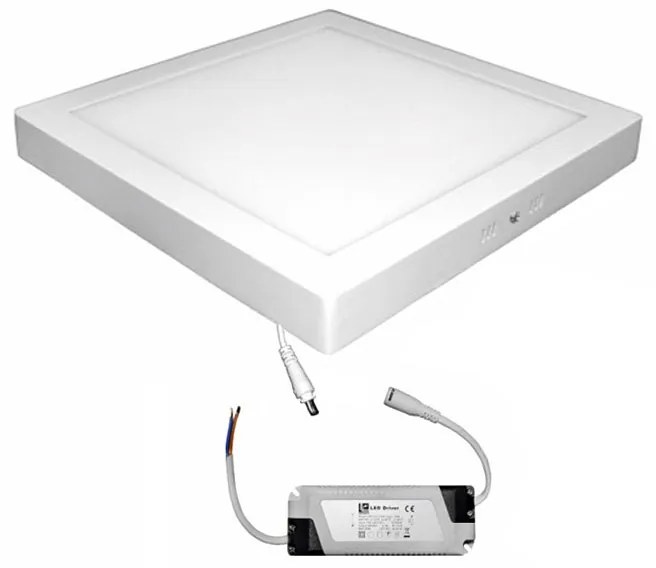 Adeleq Led Φωτιστικό Επίτοιχο Αλουμινίου Τετράγωνο 24W 6300K Λευκό D300 21-02532000