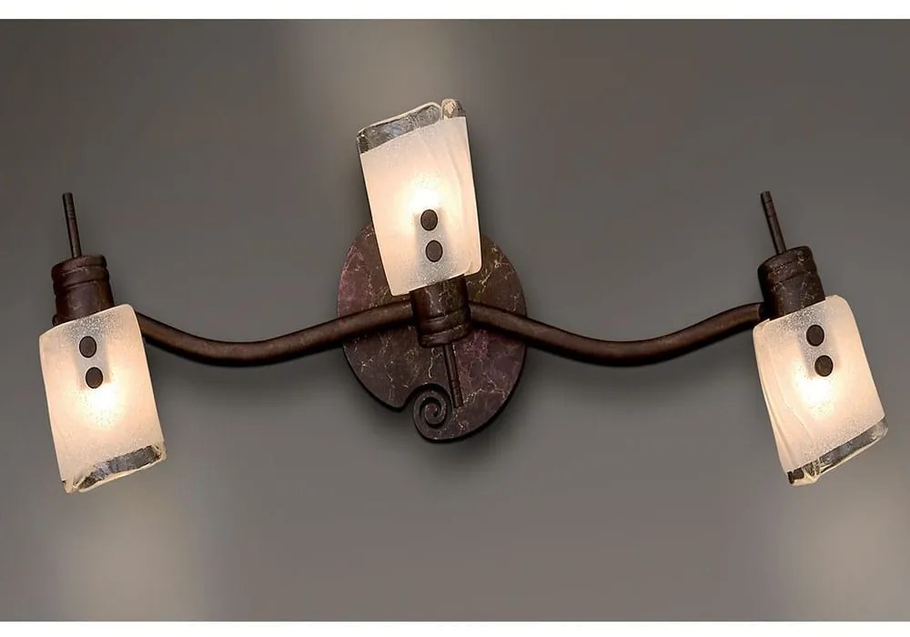 Φωτιστικό Τοίχου - Απλίκα 77-1045 G953-3S Antique Spot Brown Patina Homelighting Μέταλλο,Γυαλί