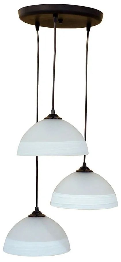 Φωτιστικό Οροφής GL-1020 Pendel 3L 02-0236 Black-White Heronia Metal, Glass